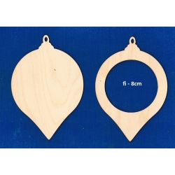 SKLEJKA #3mm  Bombka 16x11cm 3D,  zawieszka z obręczą RETRO  ,ramką , obwódką , kółko , bańka 16